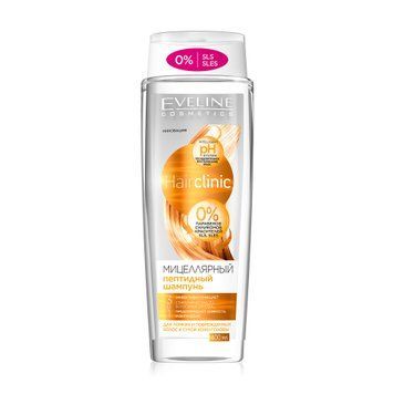 Мицеллярный пептидный шампунь 3в1 Eveline Cosmetics Hair Clinic Shampoo 400 мл (5901761986105) 5901761986105 фото