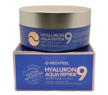 Гідрогелеві патчі Medi-Peel глибокого зволоження з пептидами Hyaluron Aqua Peptide 9 Ampoule Eye Patch 60 шт 8809409343662 фото