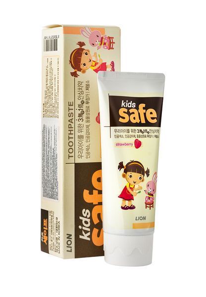 Дитяча зубна паста Lion Kids Safe Полуниця, 90 г (8806325611486) 8806325611486 фото