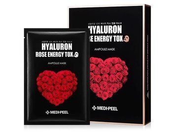Омолаживающая маска MEDI-PEEL Hyaluron Rose Energy Tox Ampoule Mask для лица с розой 10шт 8809409343747 фото