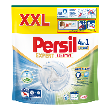 Диски для стирки Persil 4in1 Discs Expert Sensitive Deep Clean 34 шт 9000101801804 фото