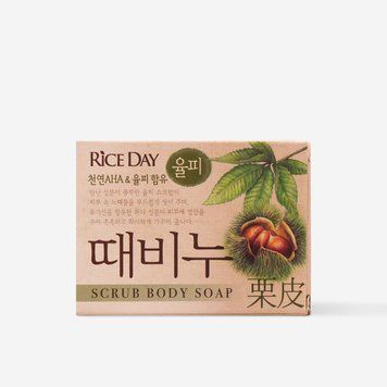 Мило-скраб для тіла Lion Rice Day Scrub Body Chestnut Soap, 100 г 8806325615125 фото