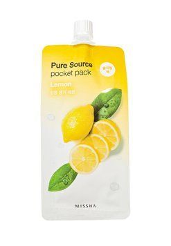 Маска нічна з екстрактом лимона Missha Pure Source Pocket Pack Маска Lemon 10 мл (8806185781879) 8806185781879 фото