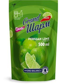 Рідке мило Grand Шарм Maxi Перський лайм 500 мл (дой-пак) (4820195505946) 4820195505946 фото
