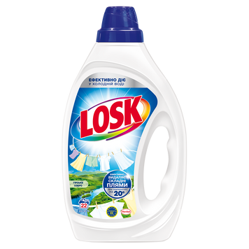 Гель Losk для стирки белых и светлых вещей Горное Озеро 22 цикла стирки 0.99 л 9000101599985 фото