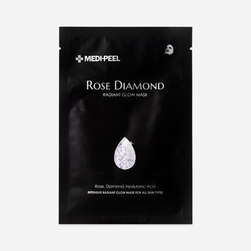 Маска с алмазной пудрой MEDI-PEEL Diamond Rose Radiant Glow Mask для сияния кожи лица 10 шт 8809409345437 фото