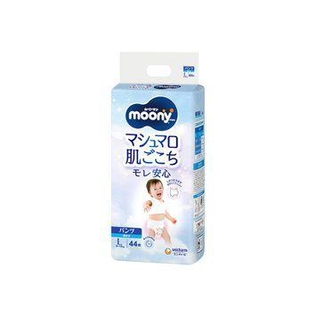 Подгузники-трусики Moony L для мальчиков 9-14 кг 44 шт(НОВЫЙ ДИЗАЙН) 4903111206155 фото