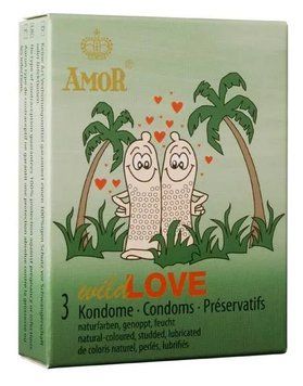 Рельефные презервативы Amor Wild Love 3 шт 4019514502753 фото