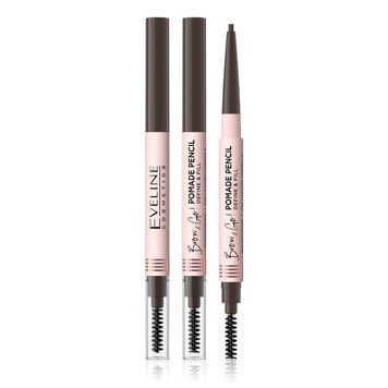 Олівець-помада для брів Eveline Brow & Go! Pomade Pencil Dark Brown 1.4 г 5903416052463 фото