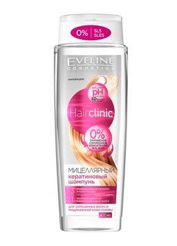 Мицеллярный кератиновый шампунь Eveline 3в1 Hair Clinic 400 мл (5901761986129) 5901761986129 фото