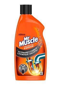 Гель для прочистки труб Mr Muscle против трудных засоров 500 мл 5000204314922 фото