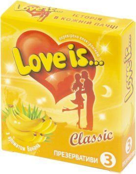 Презервативы ароматизированные LOVE IS Банан 3 шт 2000141473013 фото