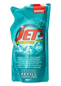 Средство для мытья акриловых ванн Sano Jet Bathroom сменная упаковка 500 мл (7290102990689) 7290102990689 фото