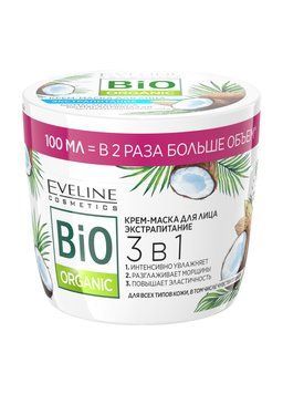 Крем-маска для обличчя 3в1 Eveline Bio Organiс Екстра-живлення 100 мл (5903416022541) 5903416022541 фото
