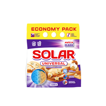 Пральний порошок SOLAR Universal Vanilla Orchid для ручного та автоматичного прання 1,2 кг 4820269930292 фото