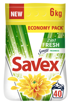 Пральний порошок Savex 2in1 Fresh 6 кг (3800024045103) 3800024045103 фото
