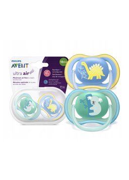 Силиконовая пустышка philips avent ultra air 18+ мес для мальчиков 2 шт (scf349/11) (8710103896142) 8710103896142 фото