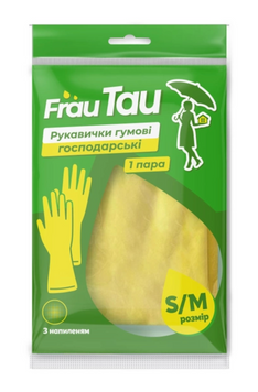 Рукавички гумові Frau Tau S/М (4820263230992) 4820263230992 фото