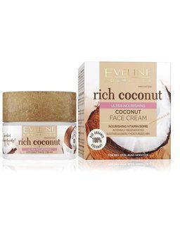 Ультра-поживний крем для обличчя Eveline Cosmetics Rich Coconut Face Cream 50 мл (5903416030249) 5903416030249 фото