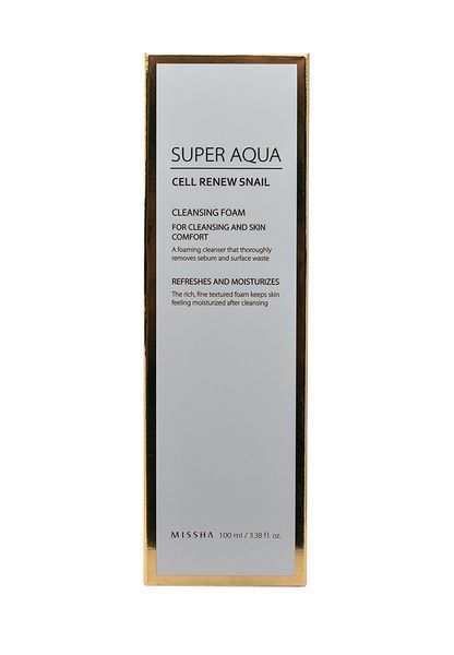 Пінка для вмивання Missha Super Aqua Cell Renew Snail Cleansing Foam 100 мл (8809581458550) 8809581458550 фото
