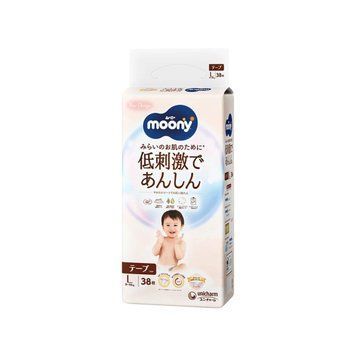 Подгузники детские Moony Размер L Natural 9-14 кг, 38 шт(НОВЫЙ ДИЗАЙН) 4903111242030 фото